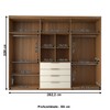 Guarda-Roupa Casal 6 Portas Aquiles Cinamomo/Off White - Panorama Móveis
