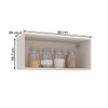 Armário Aéreo Cozinha 80 Cm Koya 1 Porta Creme - Politorno