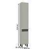Paneleiro 36,8 Cm Koya 2 Portas 2 Prateleiras Verde Oliva - Politorno