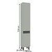 Paneleiro 36,8 Cm Koya 2 Portas 2 Prateleiras Verde Oliva - Politorno