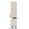 Paneleiro 36,8 Cm Koya 2 Portas 2 Prateleiras Creme - Politorno