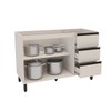 Balcão de Cozinha para Pia 120 Cm Koya 2 Portas 3 Gavetas Creme - Politorno