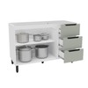 Balcão de Cozinha para Pia Meena 2 Portas 3 Gavetas Branco/Verde - Politorno
