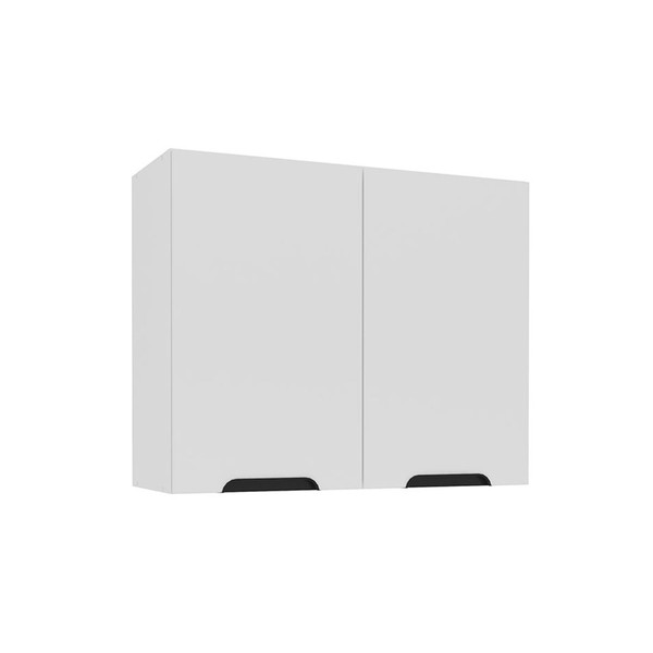 Armário Aéreo Cozinha 80 Cm Meena 2 Portas Branco - Politorno