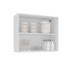 Armário Aéreo Cozinha 80 Cm Meena 2 Portas Branco - Politorno