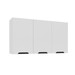 Armário Aéreo Cozinha 120 Cm Meena 3 Portas Branco- Politorno