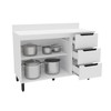 Balcão de Cozinha 120 Cm Meena 2 Portas 3 Gavetas Branco - Politorno