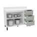 Balcão de Cozinha 120 Cm Meena 2 Portas 3 Gavetas Branco/Verde - Politorno