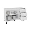 Balcão de Cozinha para Pia Meena 2 Portas 3 Gavetas Branco - Politorno
