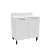Balcão de Cozinha 80 Cm Amara 2 Portas Branco - Politorno