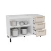 Balcão de Cozinha para Pia Amara 2 Portas 3 Gavetas Branco/Creme - Politorno