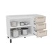 Balcão de Cozinha para Pia Amara 2 Portas 3 Gavetas Branco/Creme - Politorno