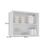 Armário Aéreo Cozinha 80 Cm Amara 2 Portas Branco - Politorno