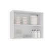 Armário Aéreo Cozinha 80 Cm Amara 2 Portas Branco - Politorno