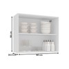 Armário Aéreo Cozinha 80 Cm Amara 2 Portas Branco - Politorno
