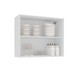 Armário Aéreo Cozinha 80 Cm Amara 2 Portas Branco/Azul - Politorno