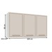 Armário Aéreo Cozinha 120 Cm Amara 3 Portas Branco/Creme - Politorno