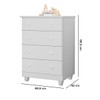 Cômoda Infantil Lara 4 Gavetas Branco - J&a Móveis
