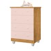Cômoda Infantil Lara 4 Gavetas Nature/Rose - J&a Móveis
