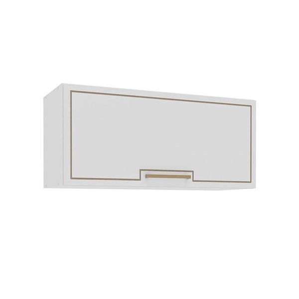 Armário Aéreo Cozinha 80 Cm Amara 1 Porta Branco - Politorno