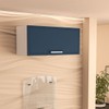 Armário Aéreo Cozinha 80 Cm Amara 1 Porta Branco/Azul - Politorno