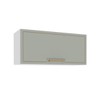 Armário Aéreo Cozinha 80 Cm Amara 1 Porta Branco/Verde - Politorno