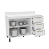 Balcão de Cozinha Amara 120 Cm 2 Portas 3 Gavetas Branco - Politorno