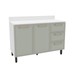Balcão de Cozinha Amara 120 Cm 2 Portas 3 Gavetas Branco/Verde - Politorno