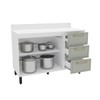 Balcão de Cozinha Amara 120 Cm 2 Portas 3 Gavetas Branco/Verde - Politorno