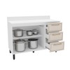 Balcão de Cozinha Amara 120 Cm 2 Portas 3 Gavetas Branco/Creme - Politorno
