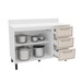 Balcão de Cozinha Amara 120 Cm 2 Portas 3 Gavetas Branco/Creme - Politorno