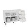 Balcão de Cozinha para Pia Amara 2 Portas 3 Gavetas Branco - Politorno