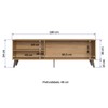 Rack para TV Até 65 Polegadas 2 Portas 1 Prateleira Naturalle/Branco Brilho - Decibal