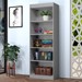 Estante para Livros Larissa 4 Prateleiras Cinza - J&a Móveis