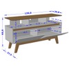 Rack para TV Até 50 Polegadas Rubi 2 Portas Naturalle/Off White - Móveis Bechara