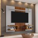 Painel para TV Até 55 Polegadas Atlas Ripado 3d Off White/Naturalle - Móveis Bechara