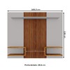 Painel para TV Até 55 Polegadas Atlas Ripado 3d Off White/Naturalle - Móveis Bechara