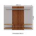 Painel para TV Até 55 Polegadas Atlas Ripado 3d Off White/Naturalle - Móveis Bechara
