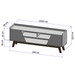 Rack para TV Até 65 Polegadas Turim 2 Portas 1 Prateleira Off White/Cinamomo - Móveis Bechara