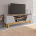 Rack para TV Até 65 Polegadas Turim 2 Portas 1 Prateleira Off White/Cinamomo - Móveis Bechara