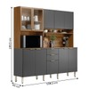Cozinha Compacta Amora 10 Portas 2 Gavetas Amêndola Touch/Grafito Prime Tx - Demóbile