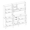 Cozinha Compacta Amora 10 Portas 2 Gavetas Amêndola Touch/Grafito Prime Tx - Demóbile