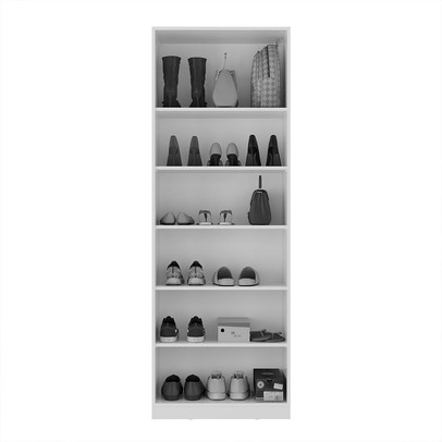 Sapateira Sublime 2 Portas com Espelho 100% Mdf Branca - Mambel