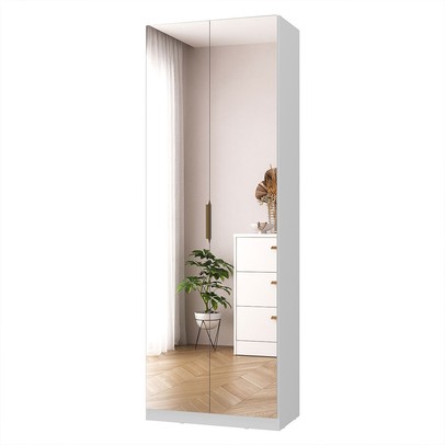 Sapateira Sublime 2 Portas com Espelho 100% Mdf Branca - Mambel