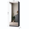 Sapateira Sublime 2 Portas com Espelho 100% Mdf Grafitto - Mambel