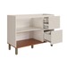 Balcão de Cozinha para Pia 120 Cm Auris 2 Portas 3 Gavetas 100% Mdf Off White/Canela - Genialflex