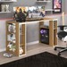 Mesa Gamer Robust 5 Prateiras Carvalho/Xingu - Deibe Móveis