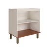 Balcão de Cozinha 80 Cm Auris 2 Portas 100% Mdf Off White/Canela - Genialflex