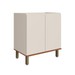 Balcão de Cozinha 80 Cm Auris 2 Portas 100% Mdf Off White/Canela - Genialflex