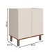 Balcão de Cozinha 80 Cm Auris 2 Portas 100% Mdf Off White/Canela - Genialflex